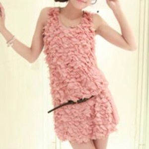 Pink flower 🌸 embellished dress